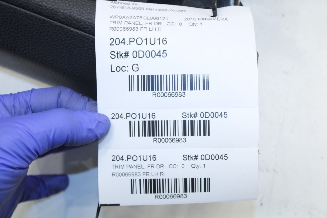 2013-16 Porsche Panamera 4 Front Left Door Trim Panel 970555911067P8 OEM *ReaD* - Alshned Auto Parts