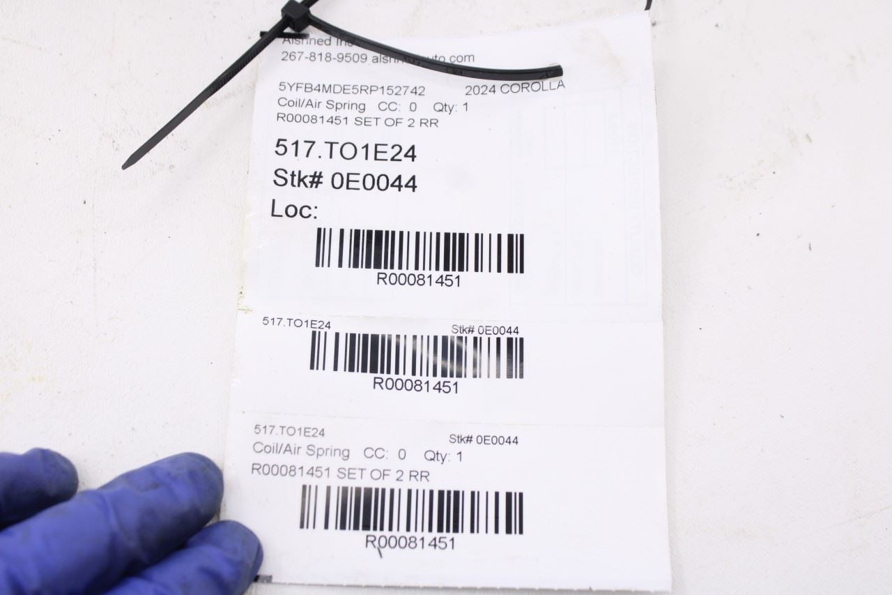 2022-24 Toyota Corolla LE Rear Right Passenger and Left Driver Side Coil Spring14