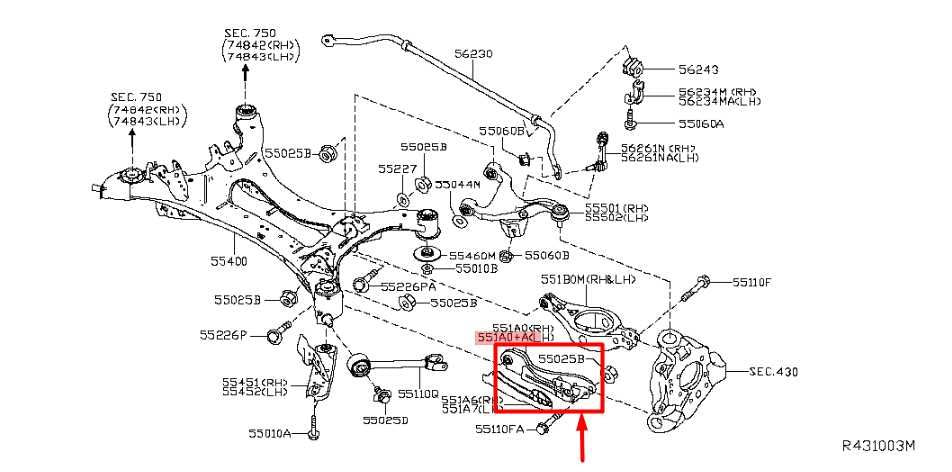 2019-2020 Infiniti QX60 Rear Left Side Lower Lateral Control Arm 551A1-3JA0A OEM - Alshned Auto Parts