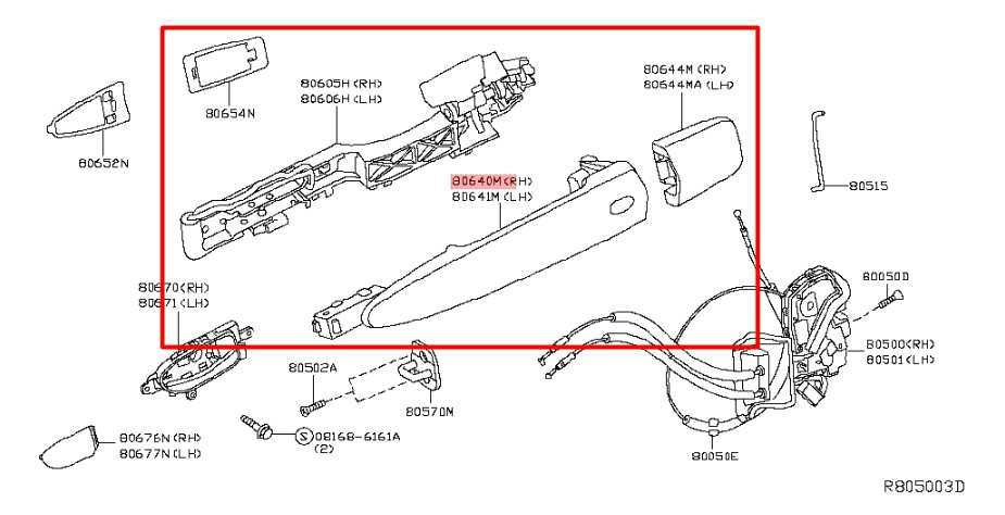 2014-2020 Infiniti QX60 3.5L FWD Front Door Passenger Right Side Exterior Handle - Alshned Auto Parts