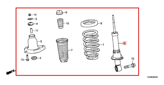 2014-2020 Acura MDX Advance 3.5L AWD Rear Driver Left Side Shock Strut Absorber - Alshned Auto Parts