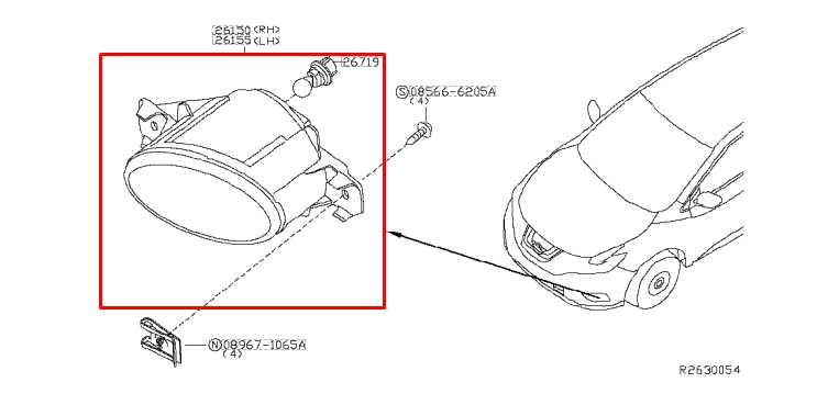 2015-2019 Nissan Murano Platinum Front Right Side Fog Light Lamp 26150-8993A OEM - Alshned Auto Parts