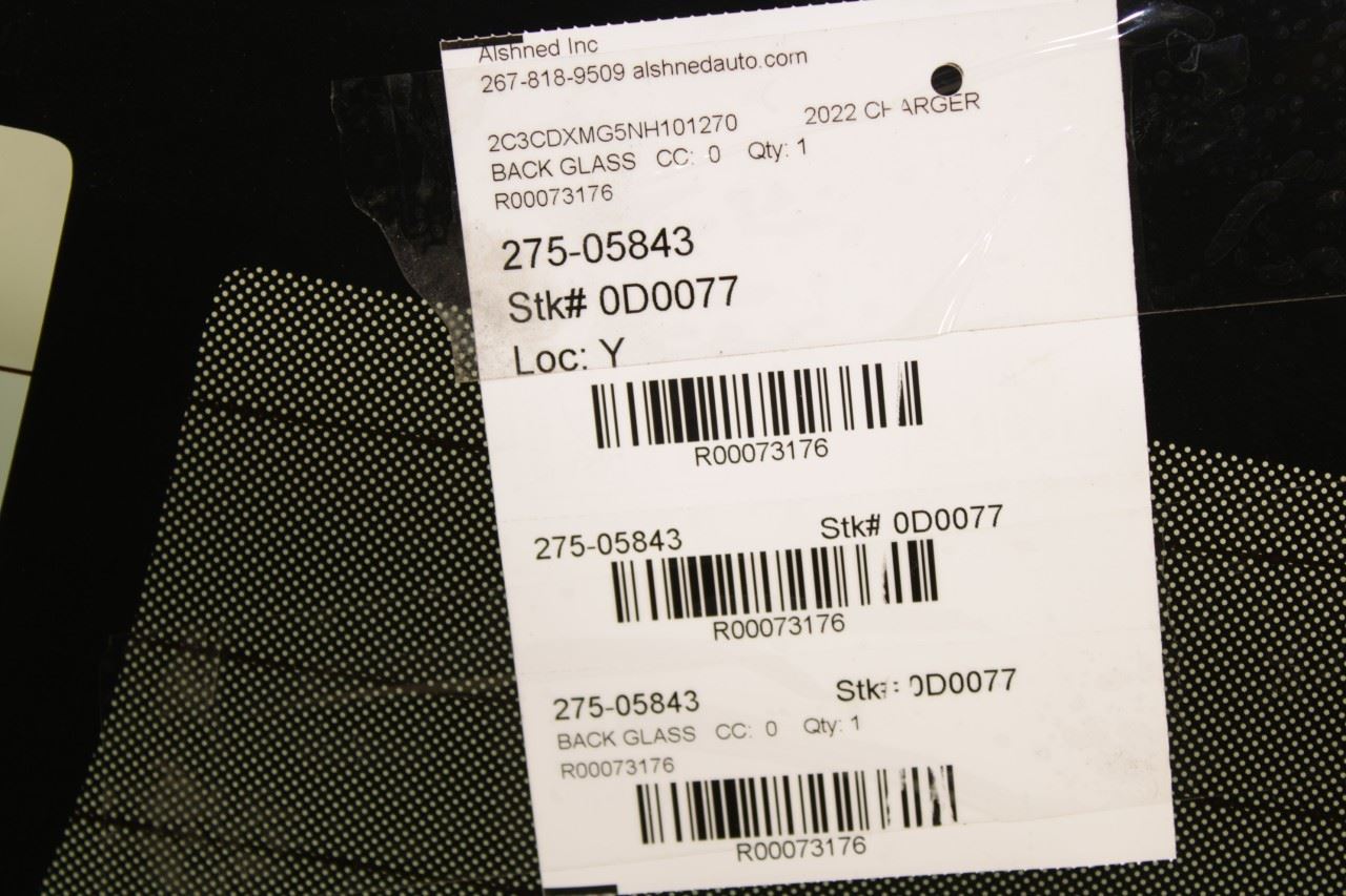 2015-2023 Dodge Charger GT AWD Rear Back Window Glass 68230048AD OEM - Alshned Auto Parts