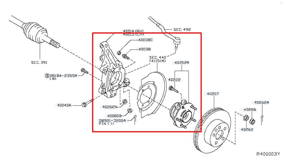 2014-2019 Infiniti QX60 Front Right Side Spindle Knuckle Hub 400148450H OEM - Alshned Auto Parts