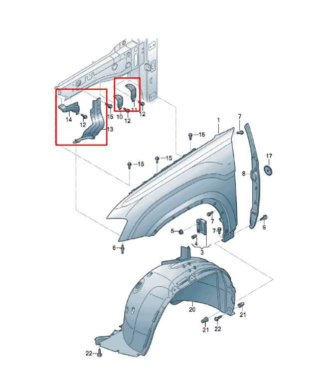 21-25 Volkswagen Atlas SE Front Right Side Fender Support Mount Bracket Set of 4 - Alshned Auto Parts