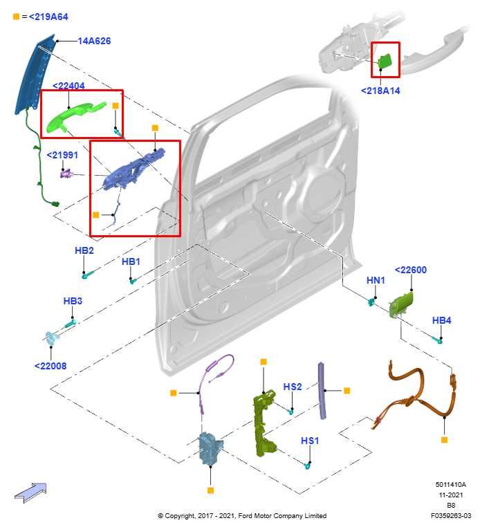18-24 Ford Expedition Max XLT 3.5L Front Passenger RH Side Door Exterior Handle1