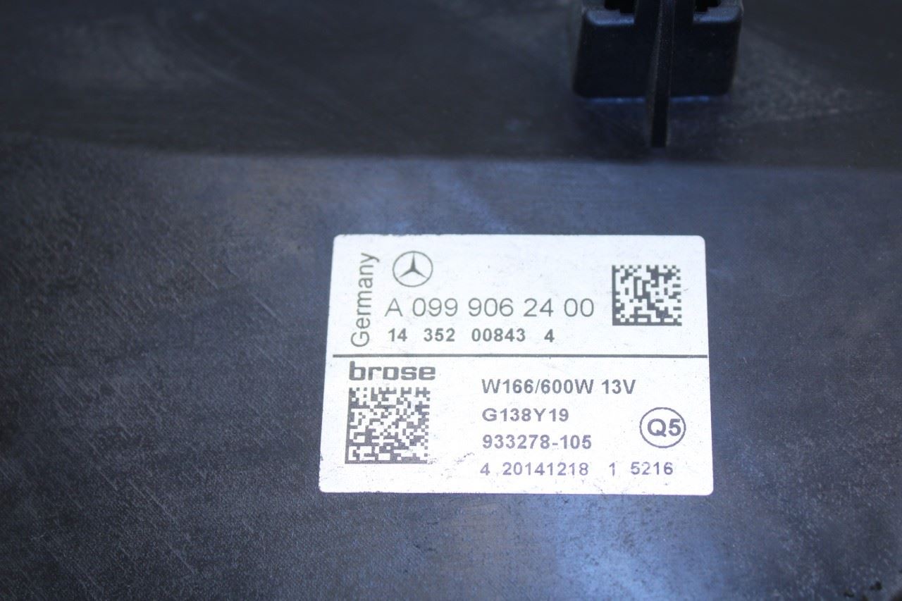 2012-15 Mercedes-Benz ML350 3.5L RWD Radiator Cooling Fan Motor Assembly *ReaD* - Alshned Auto Parts