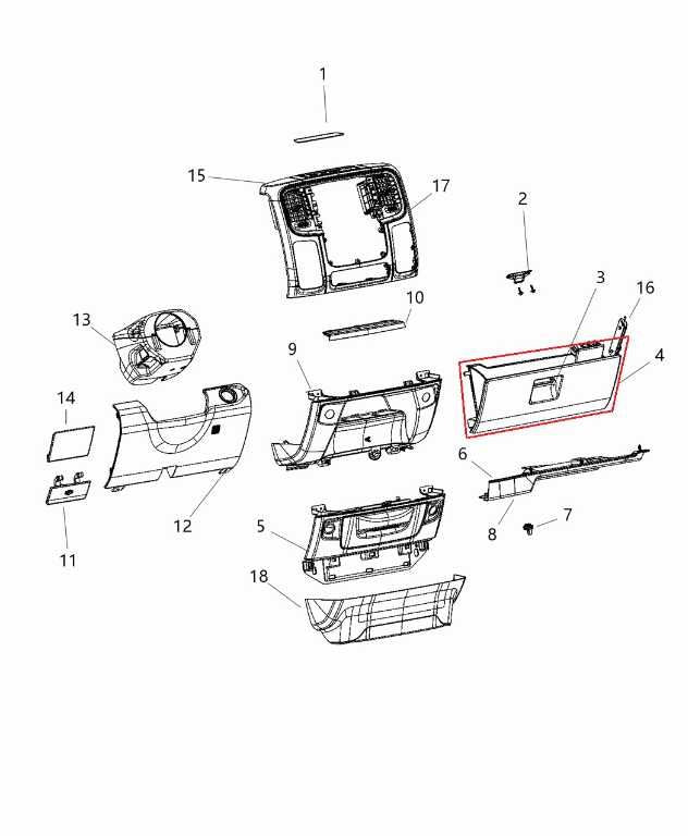 2011-2018 RAM 2500 Tradesman Glove Box Storage Compartment 1NL84TX7AB OEM - Alshned Auto Parts