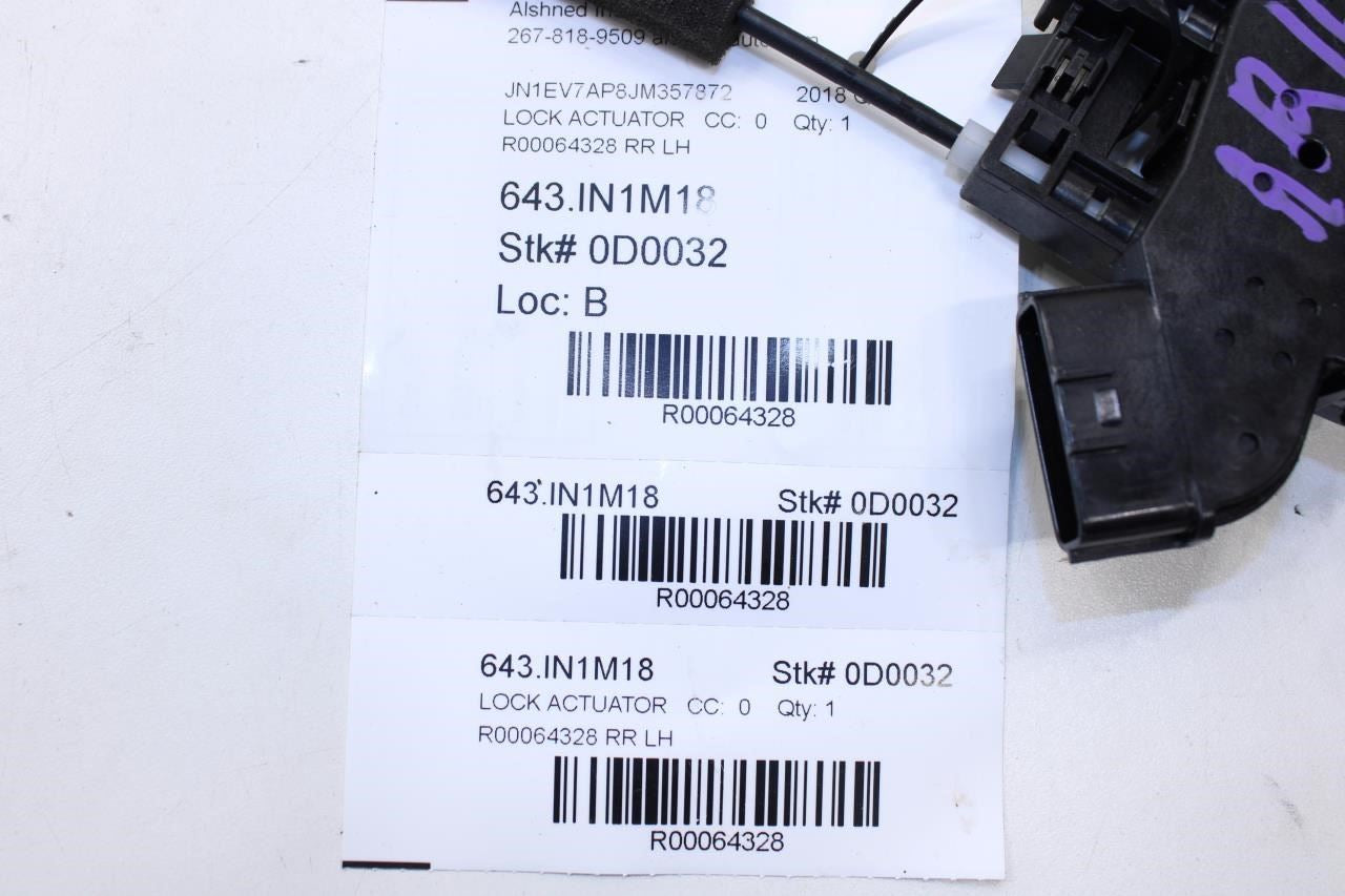 14-23 Infiniti Q50 Luxe RWD Rear Left Side Door Lock Latch Actuator 82501-4GA0A - Alshned Auto Parts