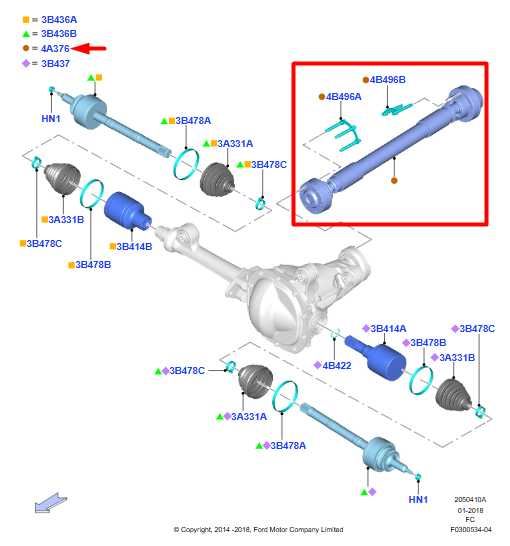 2015-2017 Ford F150 2.7L 4WD Front Axle Drive Propeller Shaft FL34-4A376-AB OEM - Alshned Auto Parts