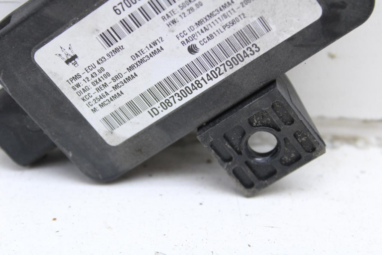 14-17 Maserati Ghibli Tire Pressure Monitoring TPMS Control Module 670001902 OEM - Alshned Auto Parts