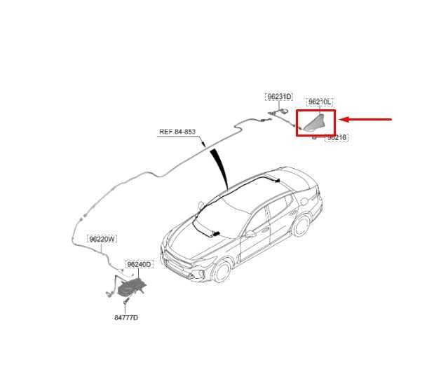 2022-2023 Kia Stinger GT1 Roof Shark Fin Combination Antenna 96210J5UA0P2M OEM - Alshned Auto Parts