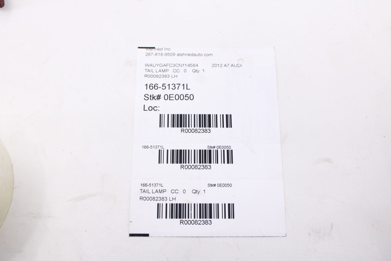 2012-2015 Audi A7 Premium Rear Left Driver Side Tail Light Lamp 4G8-945-095-A11