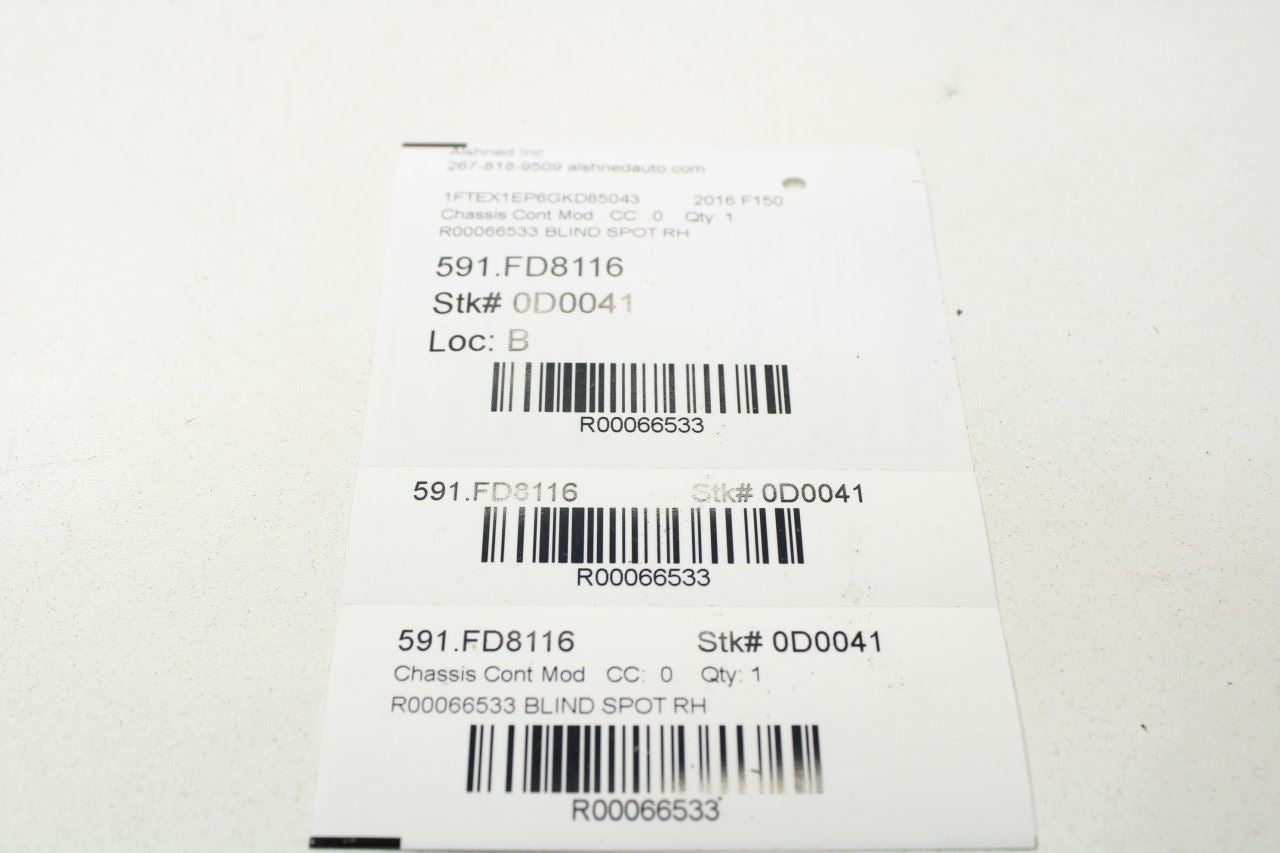 2015-2016 Ford F150 SuperCab Lariat RH Blind Spot Detection Radar Sensor Module - Alshned Auto Parts