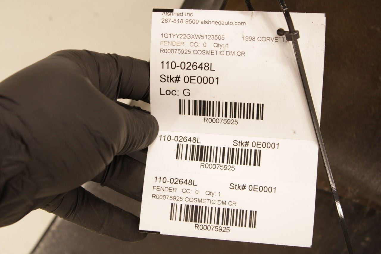 97-04 Chevrolet Corvette Front Left Driver Side Fender Panel 10288100 OEM *ReaD* - Alshned Auto Parts