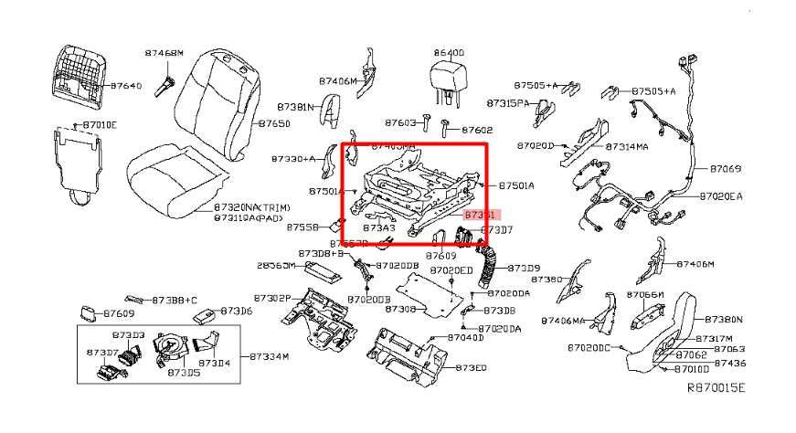 2015-24 Nissan Murano Platinum Front Left Side Seat Lower Track Frame w/ Motors - Alshned Auto Parts