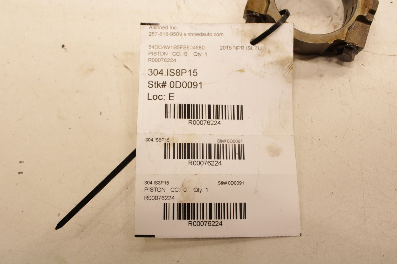 12-20 ISUZU NPR HD 6.0L Engine Piston Right No 1 w/ Connecting Rod 8-89017-849-0 - Alshned Auto Parts