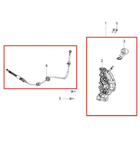 15-20 Dodge Grand Caravan GT Auto Transmission Gear Shifter Lever Knob w/ Cable - Alshned Auto Parts