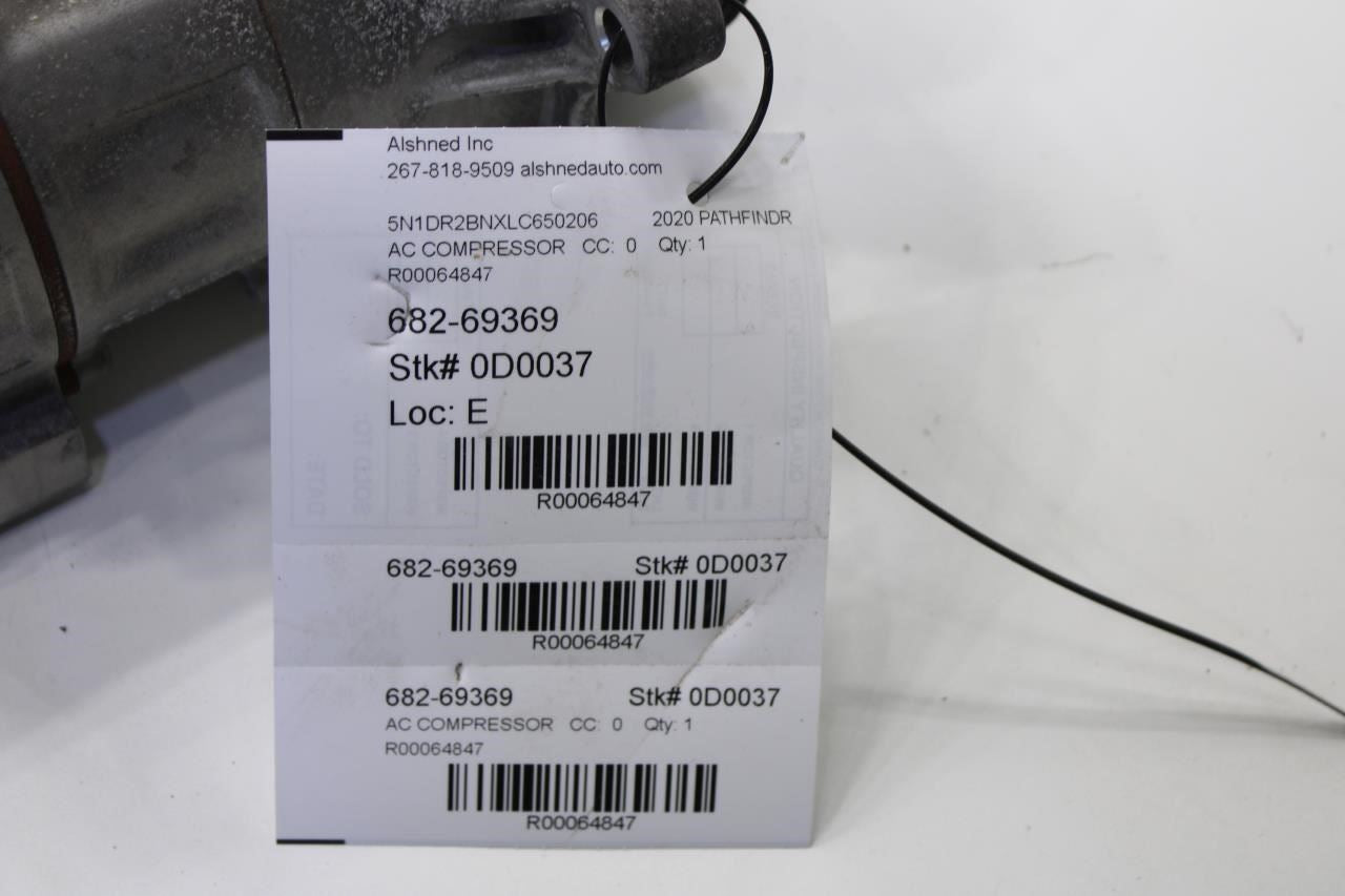 2015-2020 Nissan Pathfinder SV 3.5L AC Air Conditioner Compressor 92600-9NB0D - Alshned Auto Parts