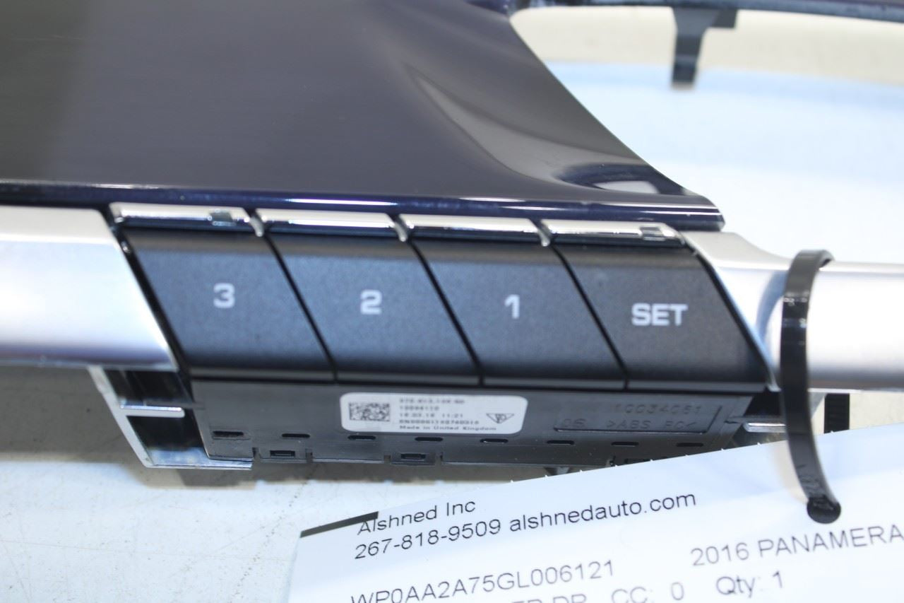 13-16 Porsche Panamera 4 Front RH Seat Memory Control Switch w/ Door Trim Panel - Alshned Auto Parts