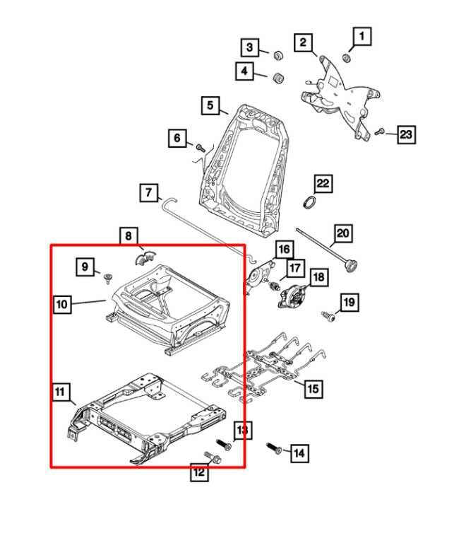 15-22 RAM Promaster City Front Right Side Lower Seat Frame w/ Cushion 5ZM16ND5AA - Alshned Auto Parts