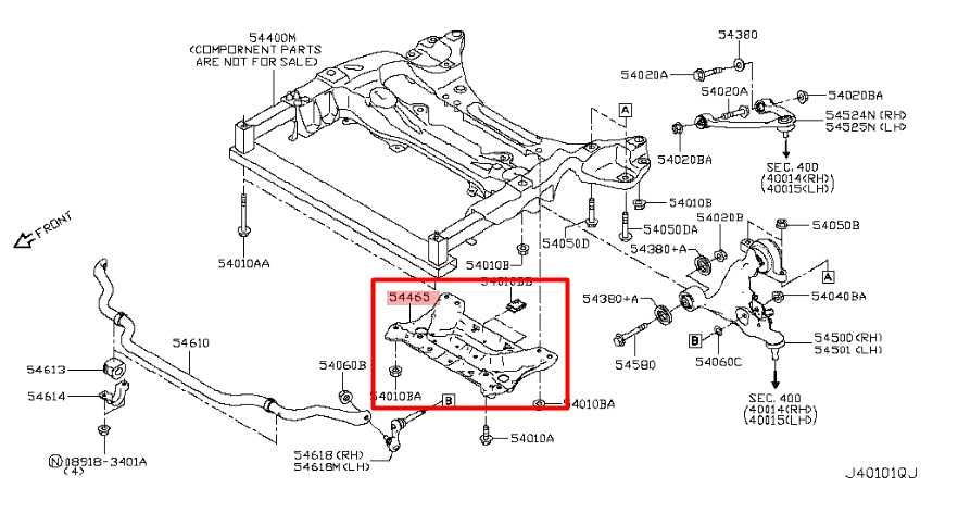 14-23 Infiniti Q50 Luxe RWD Front Suspension Stay Crossmember Plate w/ Bracket - Alshned Auto Parts
