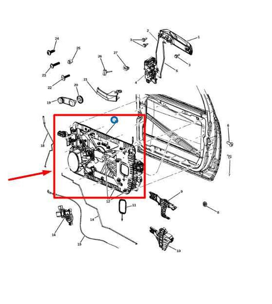 13-23 Ram 2500 3500 Front Right Side Door Window Regulator w/ Carrier 68171826AD - Alshned Auto Parts