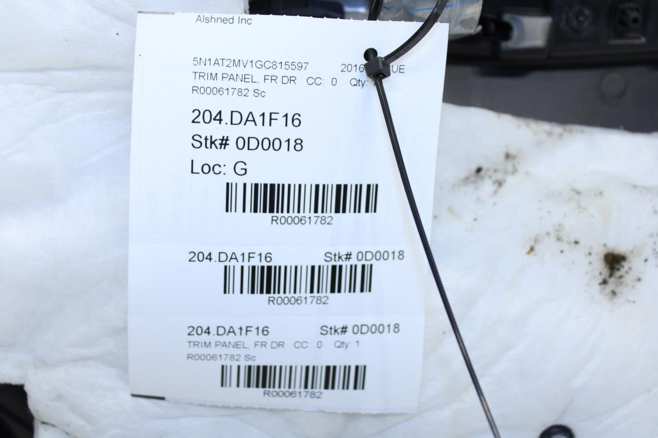 2014-2016 Nissan Rogue SV Front Left Side Door Trim Panel 80901-4BA2A OEM *ReaD* - Alshned Auto Parts