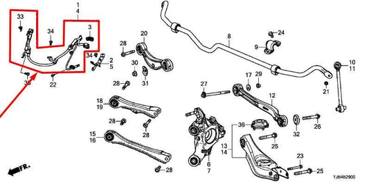 2019-21 Acura RDX SH-AWD Rear Left and Right ABS Wheel Speed Sensor Wire Harness - Alshned Auto Parts