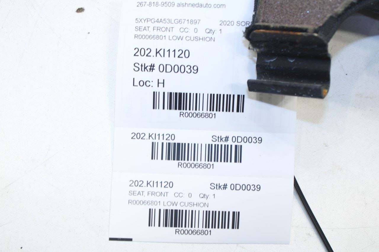 19-20 Kia Sorento LX Front Driver Left Side Seat Lower Cushion 88160C6500C61 OEM - Alshned Auto Parts