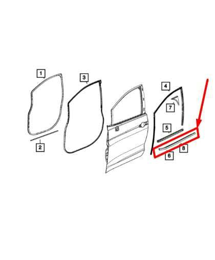 2017-24 Chrysler Pacifica Front Left Door Belt Outer Weatherstrip 68188789AE OEM - Alshned Auto Parts