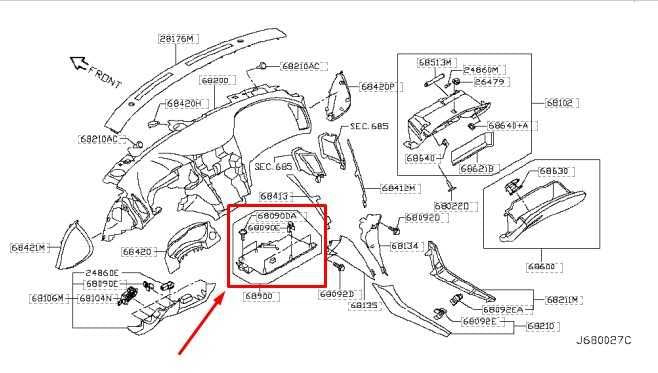 2014-2023 Infiniti Q50 Luxe RWD Dash Right Side Lower Trim Cover 68920-4GF0A - Alshned Auto Parts