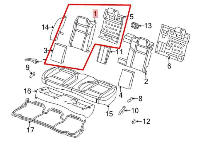 15-23 Dodge Charger GT 3.6L Rear Right Side 2nd Row Seat Backrest Upper Cushion - Alshned Auto Parts