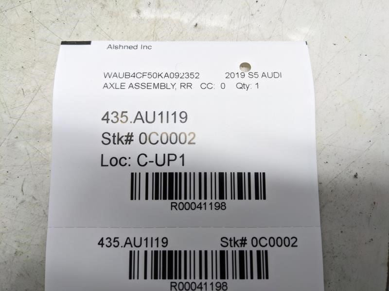 2018-25 Audi S5 Premium 3.0L AWD Rear Passenger Right Side CV Axle Driver Shaft - Alshned Auto Parts