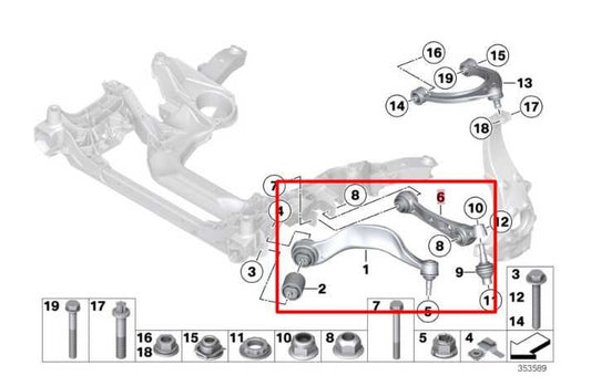 2010-15 BMW 750Li xDrive AWD Front RH Side Suspension Lower Control Arm Set of 2 - Alshned Auto Parts