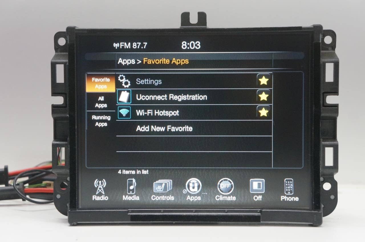 2015 Jeep Cherokee Radio Receiver Uconnect w 8.4 Display 68238621AG *ReaD*AS-IS* - Alshned Auto Parts