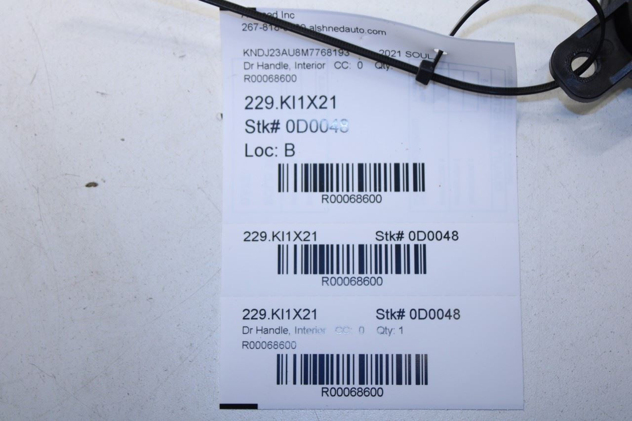 2020-2025 KIA Soul LX Rear Left Driver Side Door Interior Handle 83613-K0000 - Alshned Auto Parts