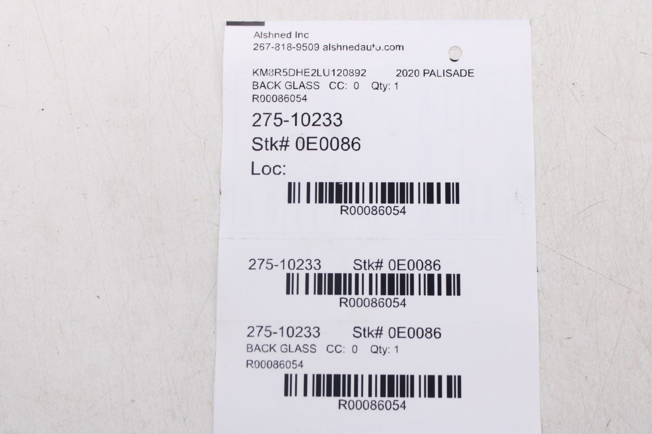 2020-26 Hyundai Palisade Limited AWD Roof Rear Sunroof Window Glass 81640-S810012