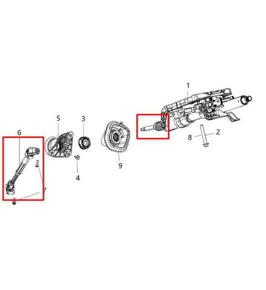 2011-21 Jeep Grand Cherokee Limited 3.6L 4WD Steering Column Intermediate Shaft - Alshned Auto Parts