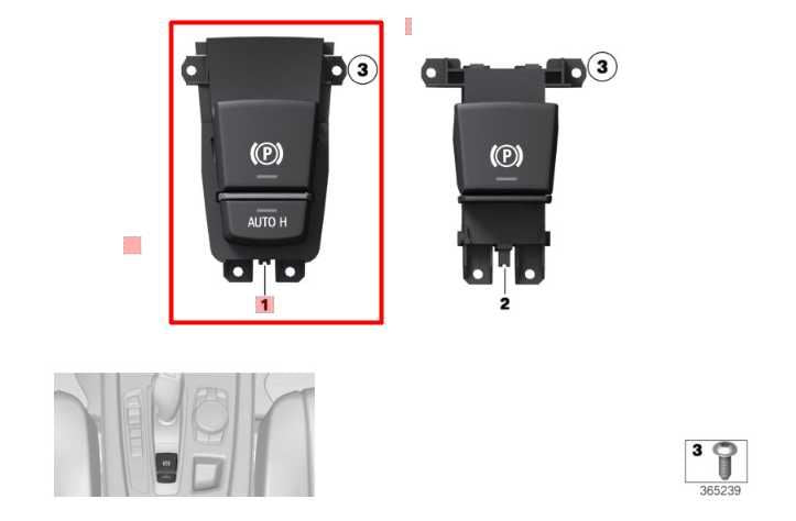 2014-18 BMW X5 xDrive35i Console Parking Brake Auto Hold Control Switch w/ Trim - Alshned Auto Parts