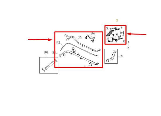 2020-2024 Jeep Gladiator 3.6L Fuel Filler Neck Hose Tube Pipe 68334985AD OEM - Alshned Auto Parts