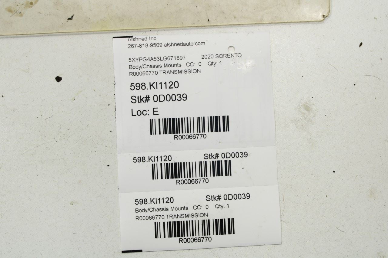 2016-2020 Kia Sorento LX 3.3L Rear Left Transmission Mount Bracket 21830-C5300 - Alshned Auto Parts