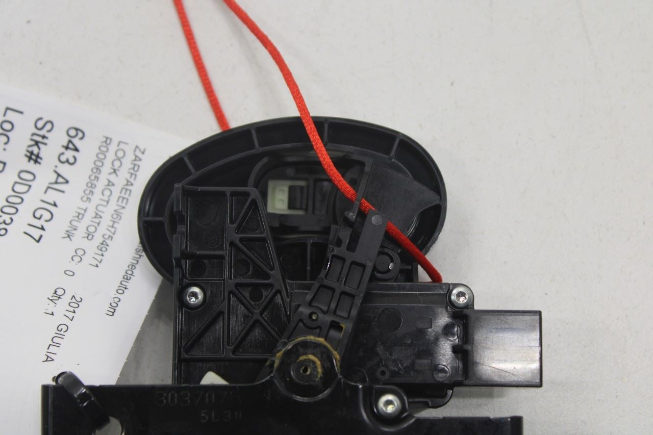 17-23 Alfa Romeo Giulia Ti 2.0L Rear Trunk Deck Lid Latch Lock Actuator 3037075 - Alshned Auto Parts