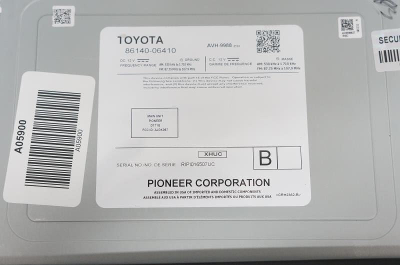 19 20 Toyota Camry Touchscreen GPS Radio Display Receiver 86140-06410 OEM *ReaD* - Alshned Auto Parts