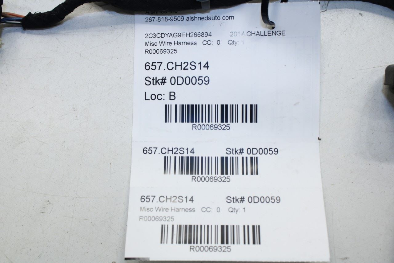 2011-2014 Dodge Challenger Front Right Passenger Door Wire Harness 68065338AE - Alshned Auto Parts