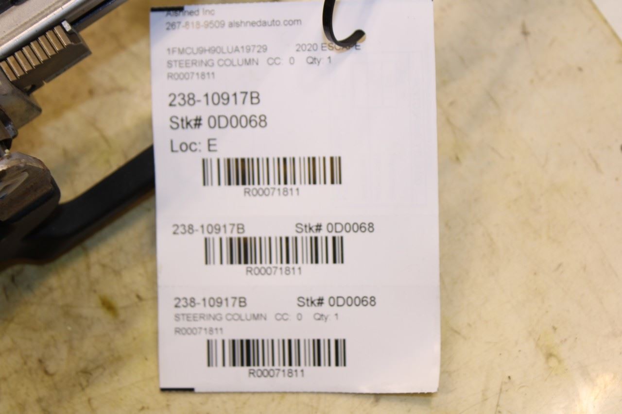 2020-2022 Ford Escape SEL 2.0L AWD Steering Column Assembly LX6C-3D077-EG OEM12