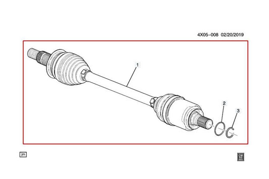 18-24 Chevrolet Equinox LT AWD Rear Right Side CV Axle Drive Shaft 84749539 OEM - Alshned Auto Parts
