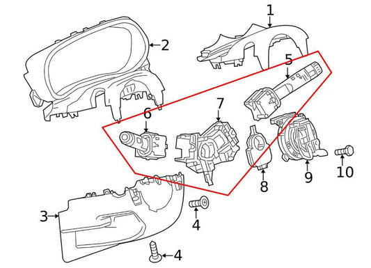 17-20 Buick Encore Steering Column Turn Signal Wiper Switch 52087550 OEM *ReaD* - Alshned Auto Parts