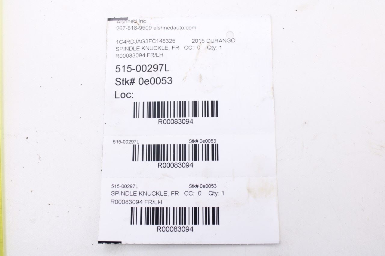 11-15 Dodge Durango SXT AWD Front Driver LH Side Spindle Knuckle Hub 68022629AD14
