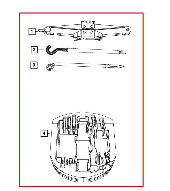 2011-16 Jeep Grand Cherokee Lift Jack and Tool Kit w/ Foam Holder 68068665AC OEM - Alshned Auto Parts